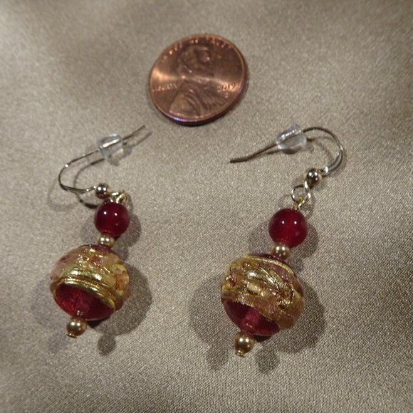 Handcrafted Murano earrings in drop style & 5 color options - Picture 7 of 15